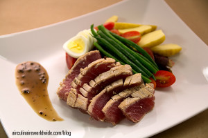 Tuna Nicoise In-Flight Plating Video