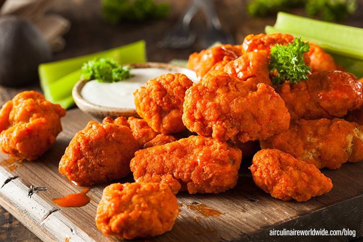 Hot and Spicy Boneless Buffalo Chicken Wings with Ranch Dressing