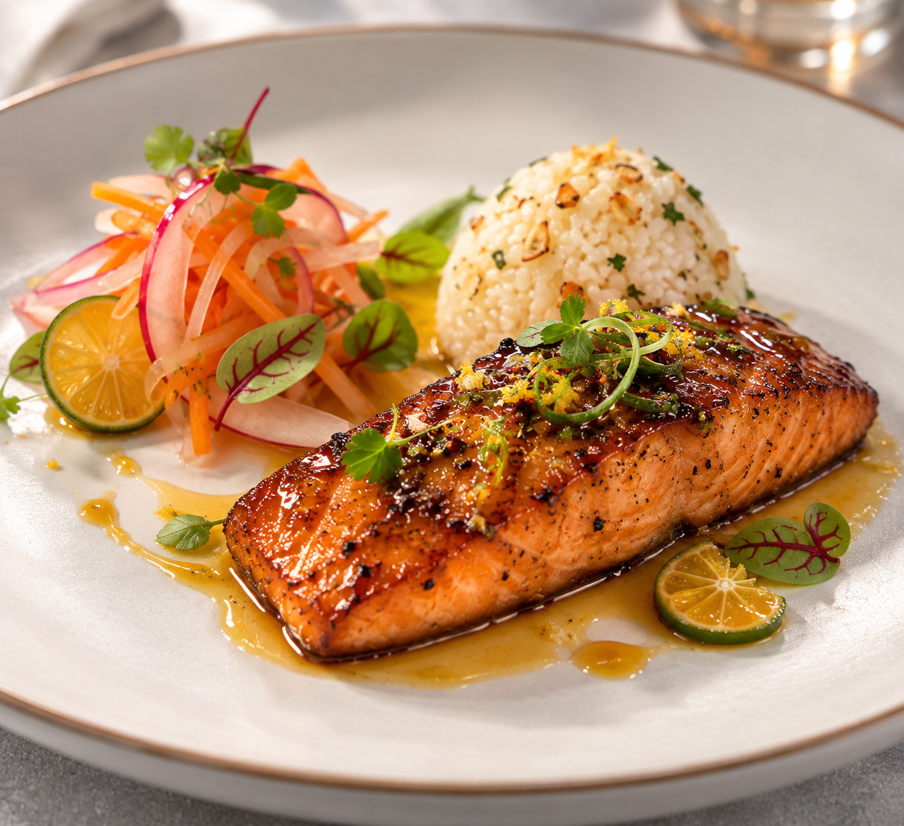 Caramelized Salmon with Citrus Glaze